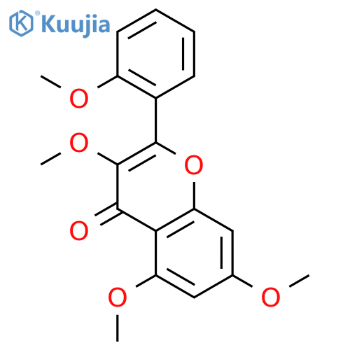 4H-1-Benzopyran-4-one, 3,5,7-trimethoxy-2-(2-methoxyphenyl)- structure