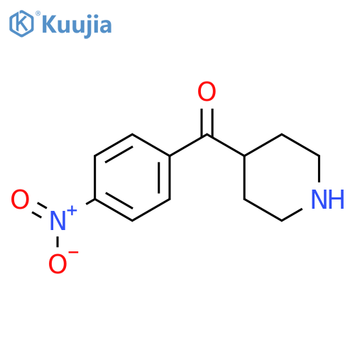 (4-Nitrophenyl)(piperidin-4-yl)methanone structure