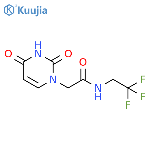 2-(2,4-dioxopyrimidin-1-yl)-N-(2,2,2-trifluoroethyl)acetamide structure
