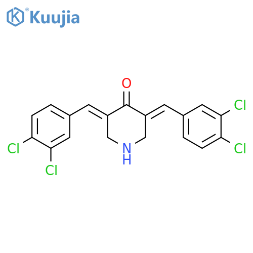 (3E,5E)-3,5-bis[(3,4-dichlorophenyl)methylidene]piperidin-4-one structure