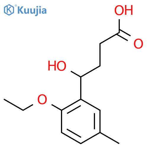 4-(2-ethoxy-5-methylphenyl)-4-hydroxybutanoic acid structure