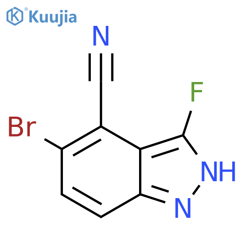 5-Bromo-3-fluoro-1H-indazole-4-carbonitrile structure