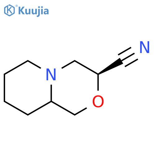 (3S)-octahydropyrido[2,1-c][1,4]oxazine-3-carbonitrile structure