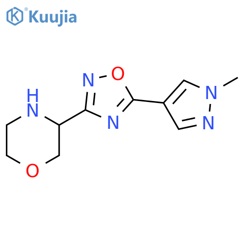 3-5-(1-methyl-1H-pyrazol-4-yl)-1,2,4-oxadiazol-3-ylmorpholine structure