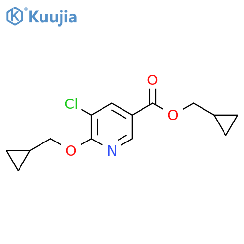 cyclopropylmethyl 5-chloro-6-(cyclopropylmethoxy)pyridine-3-carboxylate structure