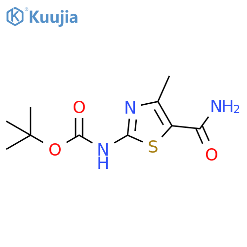tert-butyl N-(5-carbamoyl-4-methyl-1,3-thiazol-2-yl)carbamate structure
