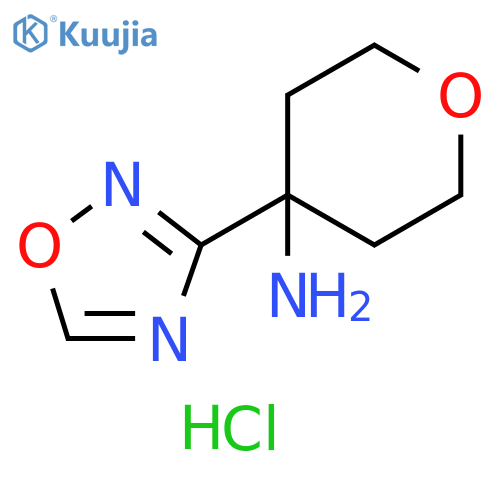4-(1,2,4-oxadiazol-3-yl)oxan-4-amine hydrochloride structure