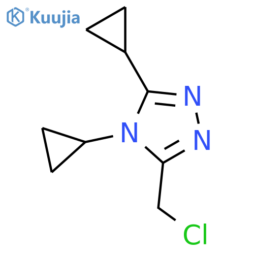3-(chloromethyl)-4,5-dicyclopropyl-4H-1,2,4-triazole hydrochloride structure