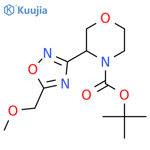 tert-butyl 3-5-(methoxymethyl)-1,2,4-oxadiazol-3-ylmorpholine-4-carboxylate structure