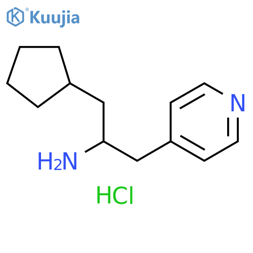 1-cyclopentyl-3-(pyridin-4-yl)propan-2-amine dihydrochloride structure