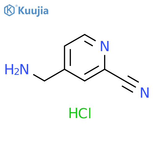 4-(aminomethyl)pyridine-2-carbonitrile hydrochloride structure