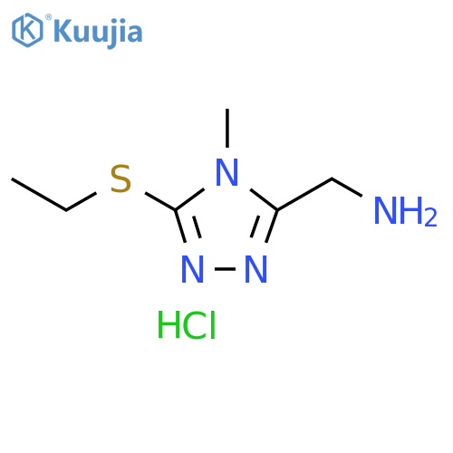 5-(ethylsulfanyl)-4-methyl-4H-1,2,4-triazol-3-ylmethanamine dihydrochloride structure