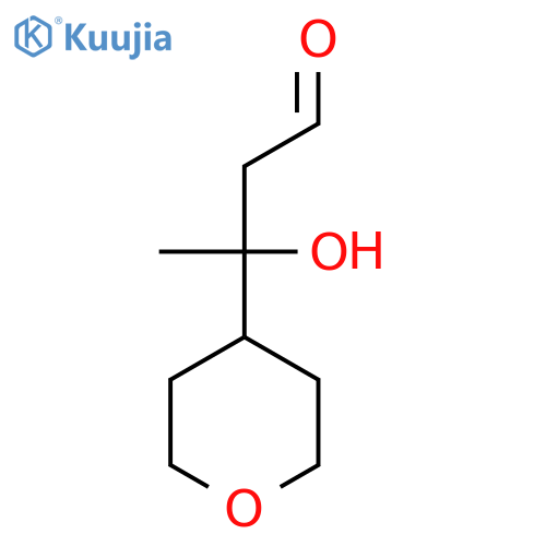 3-hydroxy-3-(oxan-4-yl)butanal structure