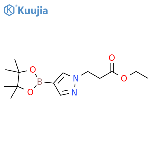 ethyl 3-[4-(tetramethyl-1,3,2-dioxaborolan-2-yl)-1H-pyrazol-1-yl]propanoate structure