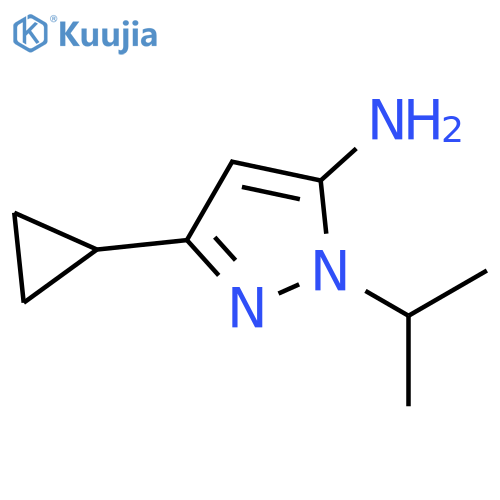 3-cyclopropyl-1-(propan-2-yl)-1H-pyrazol-5-amine structure