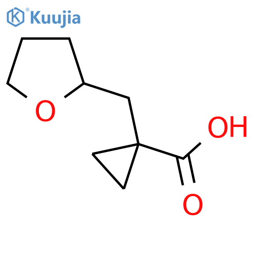 1-(oxolan-2-yl)methylcyclopropane-1-carboxylic acid structure