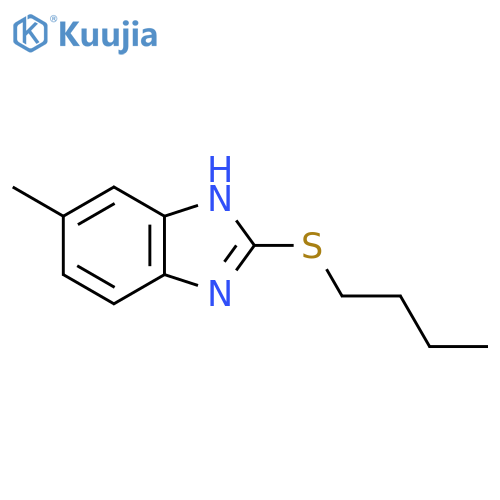 2-(butylsulfanyl)-5-methyl-1H-1,3-benzodiazole structure