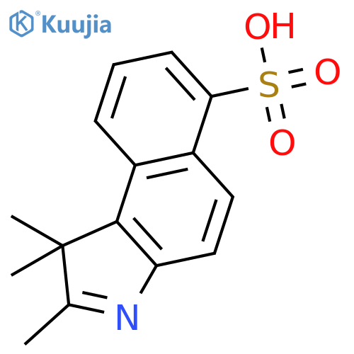 1,1,2-Trimethyl-1H-benzo[e]indole-6-sulfonic acid structure