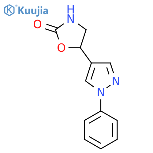 5-(1-phenyl-1H-pyrazol-4-yl)-1,3-oxazolidin-2-one structure