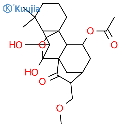Kauran-15-one,11-(acetyloxy)-7,20-epoxy-6,7-dihydroxy-17-methoxy-, (6b,7a,11a)- structure