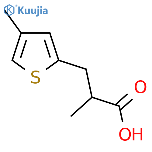 2-methyl-3-(4-methylthiophen-2-yl)propanoic acid structure