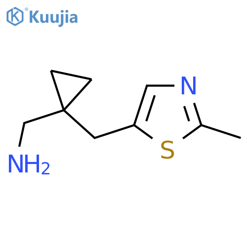 {1-(2-methyl-1,3-thiazol-5-yl)methylcyclopropyl}methanamine structure