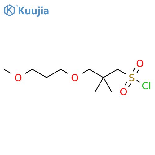 3-(3-methoxypropoxy)-2,2-dimethylpropane-1-sulfonyl chloride structure