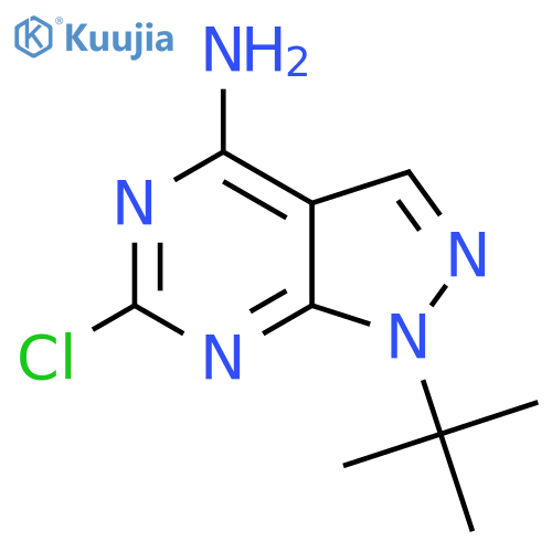 1-tert-butyl-6-chloro-1H-pyrazolo3,4-dpyrimidin-4-amine structure