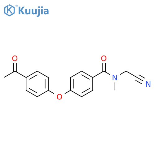 4-(4-Acetylphenoxy)-N-(cyanomethyl)-N-methylbenzamide structure