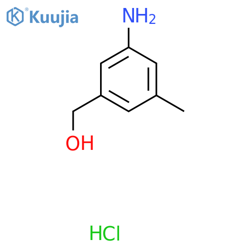 Benzenemethanol, 3-amino-5-methyl-, hydrochloride (1:1) structure