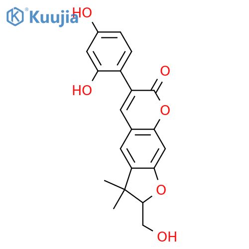3-(2,4-Dihydroxyphenyl)-7-(hydroxymethyl)-6,6-dimethyl-7H-furo[3,2-g]-2H-1-benzopyran-2-one; (ξ)-form structure