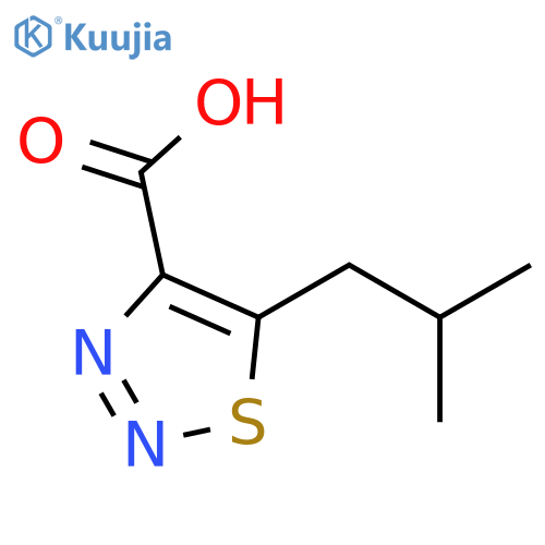5-Isobutyl-[1,2,3]thiadiazole-4-carboxylic acid structure