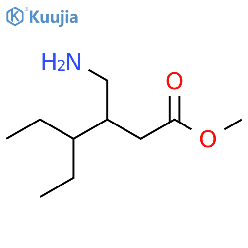 methyl 3-(aminomethyl)-4-ethylhexanoate structure
