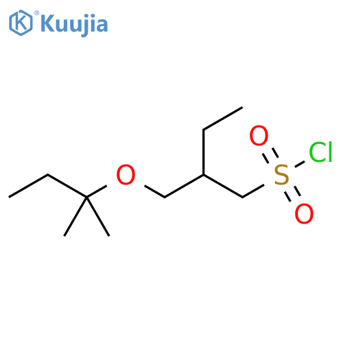 2-{(2-methylbutan-2-yl)oxymethyl}butane-1-sulfonyl chloride structure