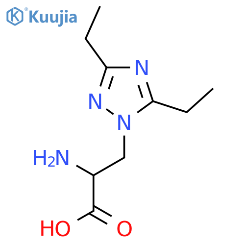 2-amino-3-(diethyl-1H-1,2,4-triazol-1-yl)propanoic acid structure