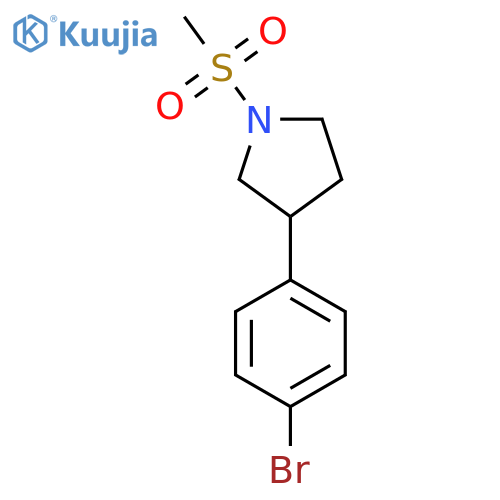 3-(4-Bromophenyl)-1-(methylsulfonyl)pyrrolidine structure