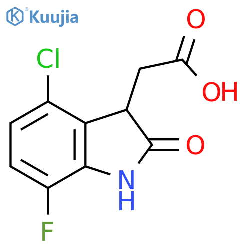 1H-Indole-3-acetic acid, 4-chloro-7-fluoro-2,3-dihydro-2-oxo- structure