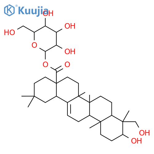 Olean-12-en-28-oicacid, 3,23-dihydroxy-, b-D-glucopyranosyl ester, (3b,4b)- (9CI) structure