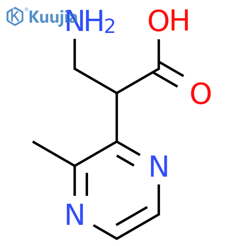 3-amino-2-(3-methylpyrazin-2-yl)propanoic acid structure