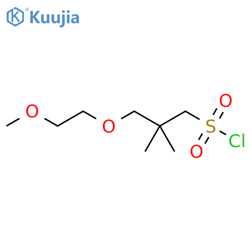 3-(2-methoxyethoxy)-2,2-dimethylpropane-1-sulfonyl chloride structure
