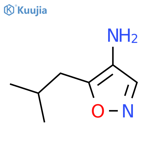 5-(2-methylpropyl)-1,2-oxazol-4-amine structure