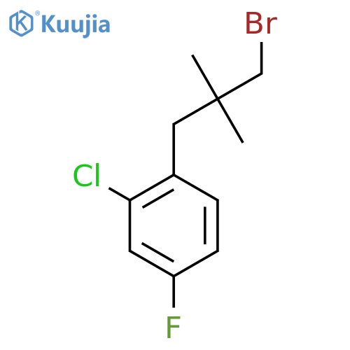 1-(3-bromo-2,2-dimethylpropyl)-2-chloro-4-fluorobenzene structure
