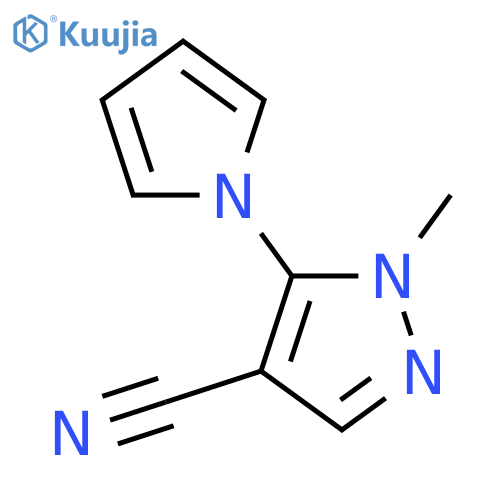 1-methyl-5-(1H-pyrrol-1-yl)-1H-pyrazole-4-carbonitrile structure