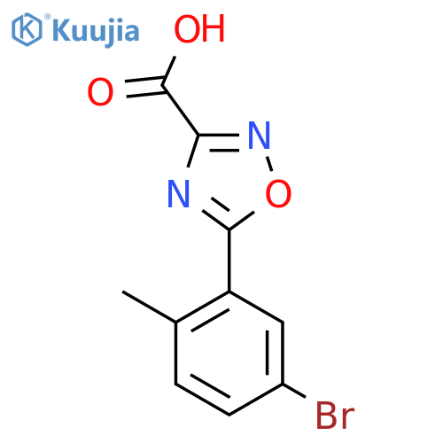 5-(5-bromo-2-methylphenyl)-1,2,4-oxadiazole-3-carboxylic acid structure
