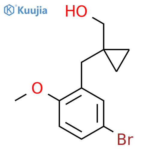 {1-(5-bromo-2-methoxyphenyl)methylcyclopropyl}methanol structure