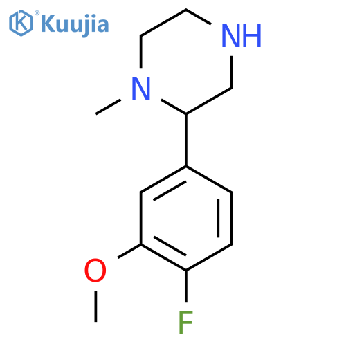 2-(4-fluoro-3-methoxyphenyl)-1-methylpiperazine structure