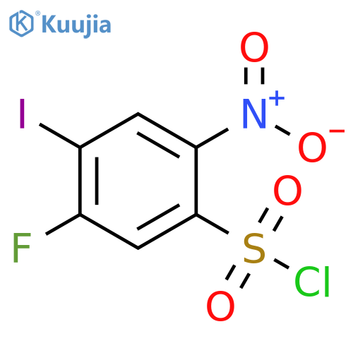 5-FLUORO-4-IODO-2-NITROBENZENE-1-SULFONYL CHLORIDE structure