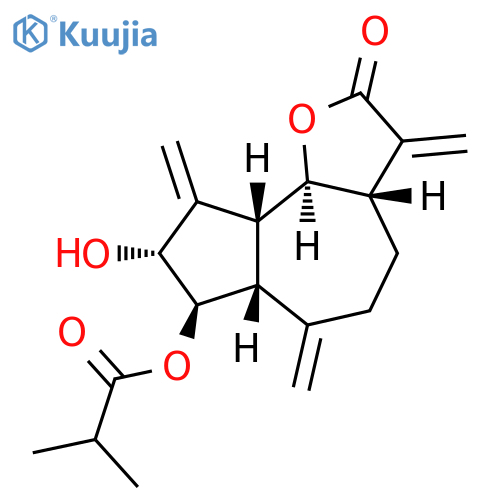 2,3-Dihydroxy-4(15),10(14),11(13)-guaiatrien-12,6-olide; (1α,2α,3β,5α,6α)-form, 2-(2-Methylpropanoyl) structure