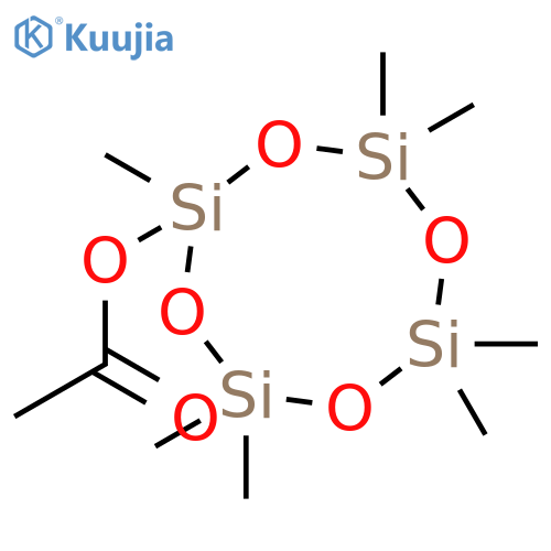 Acetoxyheptamethylcyclotetrasiloxane structure