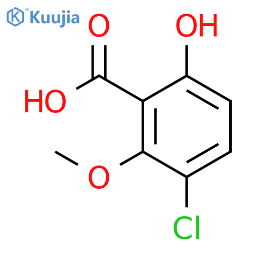 3-Chloro-6-hydroxy-2-methoxybenzoic acid structure